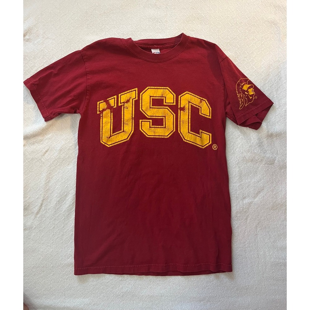 USC Trojans T-Shirt Creation of Demand Small Maroon Graphic Tee